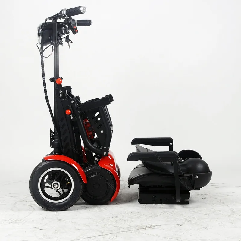 Dual Motor 500W 36V All Terrain Electric Scooter 10 Inch 4 Wheel Mobility Scooter for Seniors Foldable Lightweight