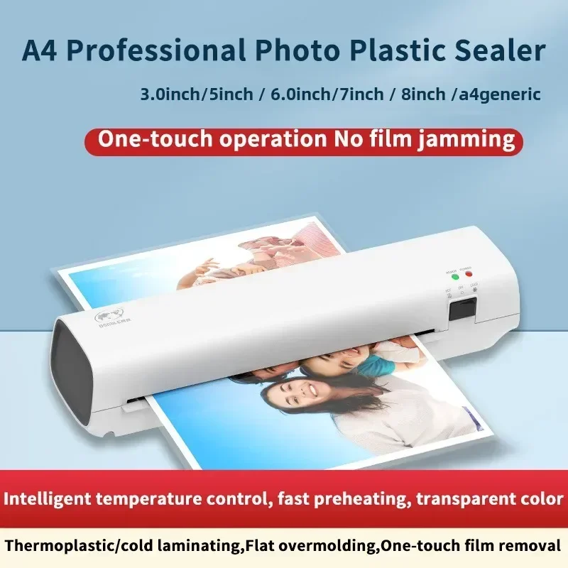 

A4 Sheets Document Plasticizer Thermal Laminator Hot Cold Lamination Photo Sealing Machine Home and Office Plasticizing Machine