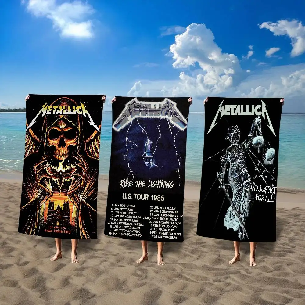 Band T-MetallicaS-D Big Microfiber Beach Towels Quick Dry Towel Sand Beach Towels Pool Towel For Travel Swim Pool Yoga