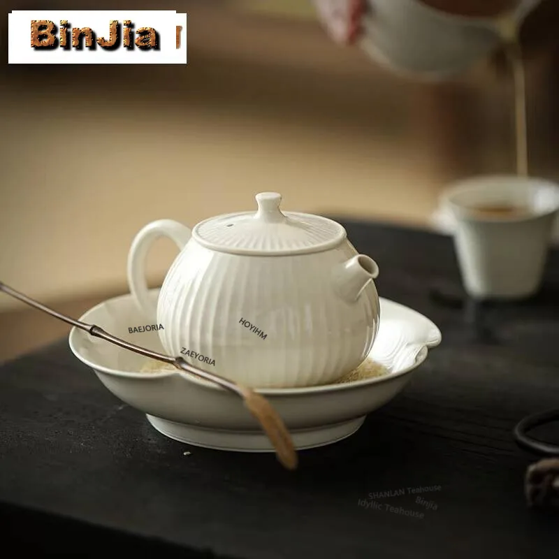 

Plant Ash Solid Color Teapot Household Handmade Filter Teapot Simple Small Pot Tea Maker Kettle Chinese Tea Accessories Crafts