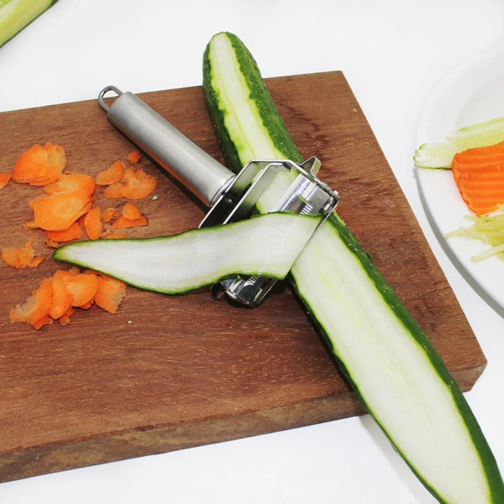 1pc Multi-functional Stainless Steel Fruit Peeler and Grater Double-Headed Potato and Melon Plane