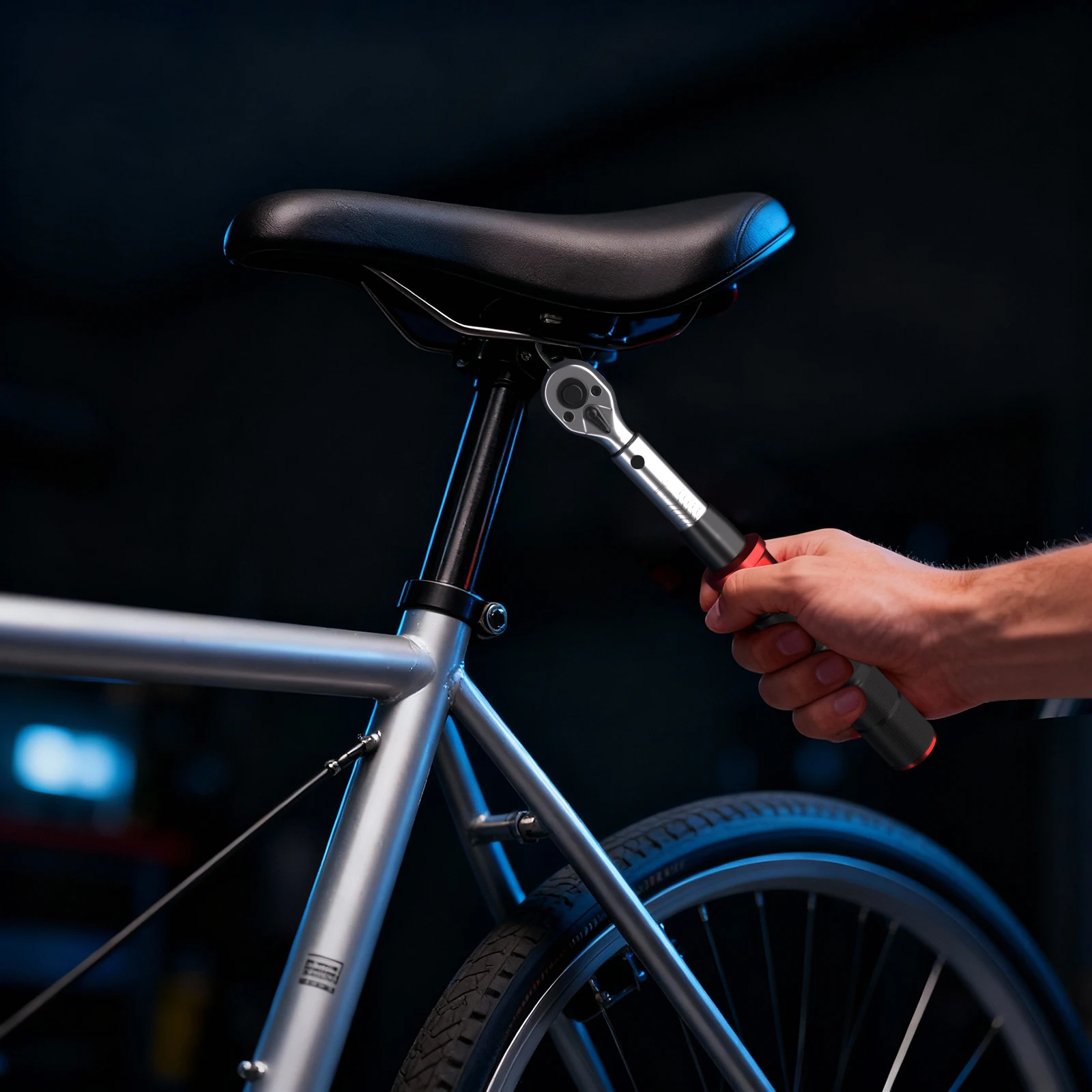 MoveCrab Professional 15Pcs 1/4 Inch Dual Direction Bicycle Torque Wrench Set 2-20N.m Mechanical Kit for Precision Bike Repair