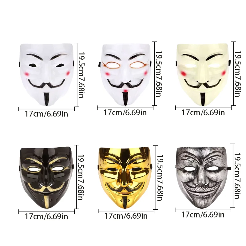 Maschere di Halloween: bianco, nero, oro e altri disegni speciali, adatte per le feste di Halloween per aggiungere una sensazione misteriosa.