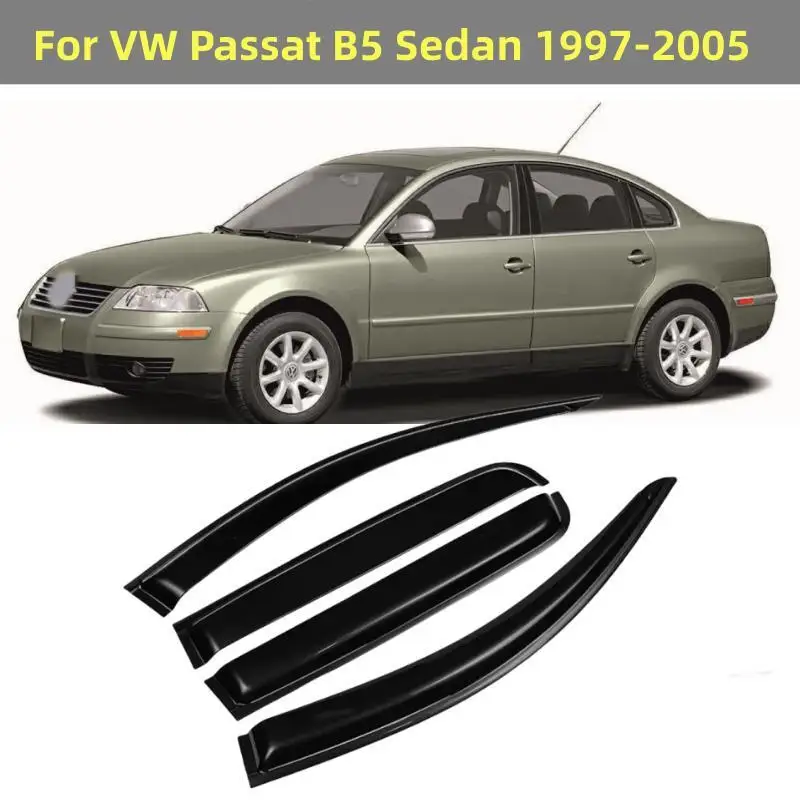 For VW Passat B5 Sedan 1997 1998 2000 2001 2002 2003 2004 2005 Side Window Vent Visor Sun Rain Deflector Guard Awning Shelters