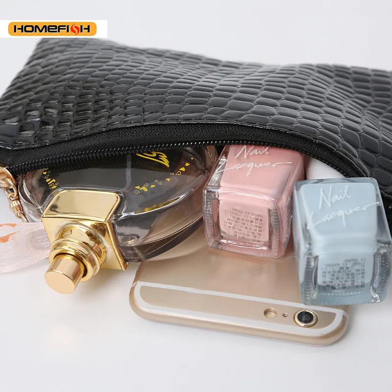 HOMEFISH Mini PU Women Shoulder Crossbody Bag, Crocodile Pattern Phone Purse Girls Casual Handbag for Daily Dating