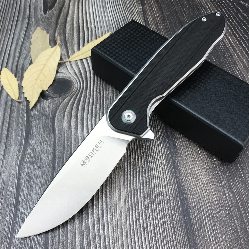 Boker Pocket Folding Knife D2 Blade G10 Handle Camping Hunting Tactical Knife Rescue Self Defense Survival Outdoor Tool