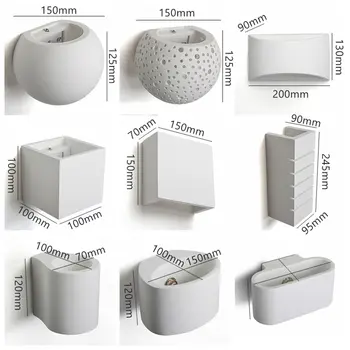 現代石膏壁燈 G9 LED創意石膏材質壁燈 客廳臥室走廊背景裝飾壁燈 8 最佳銷售 石膏燈 - №4