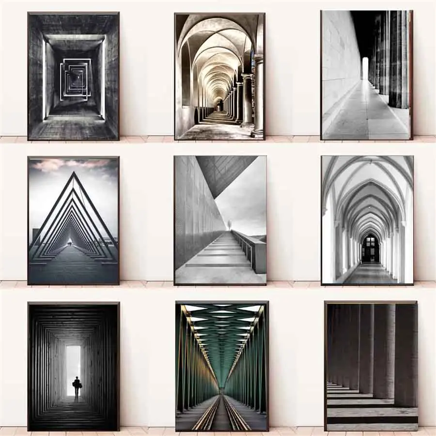 Industrial style, luxurious, black, white spaces extend Canvas Poster ,Wall Art Prints for Living Room Home Decor,no frame