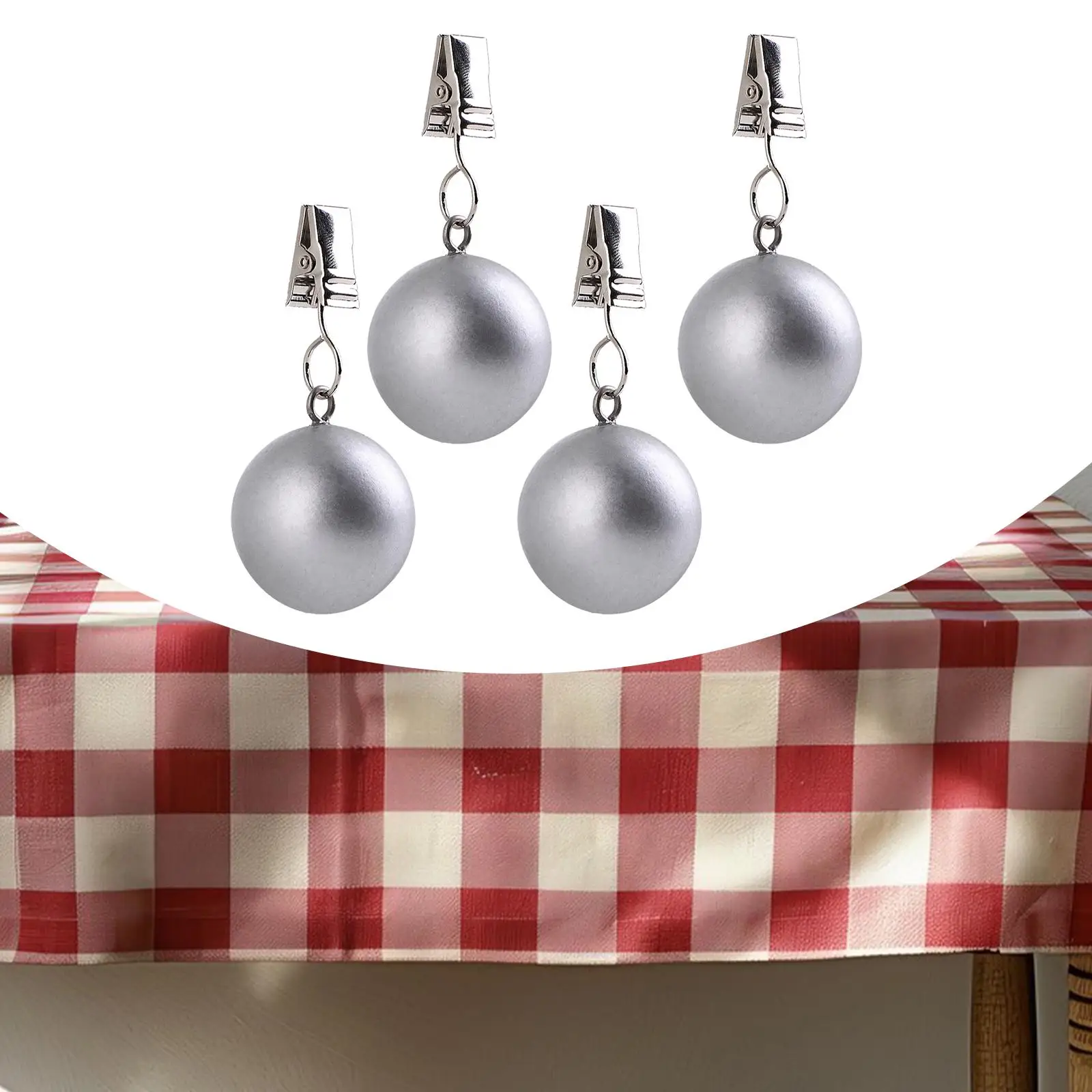 4x Tablecloth Weights Hangers Decoration Multifunctional Drapery Weights for Table Cover Shower Curtains Gazebo Dinner Patio