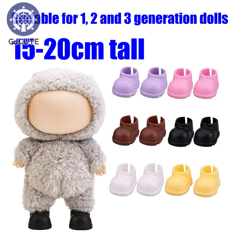 15/17cm Doll Shoes Plastic Mini Shoes For Dolls Mini Finger Shoes Clothing Accessory For 6.9 Inch Dolls Blind Box Doll
