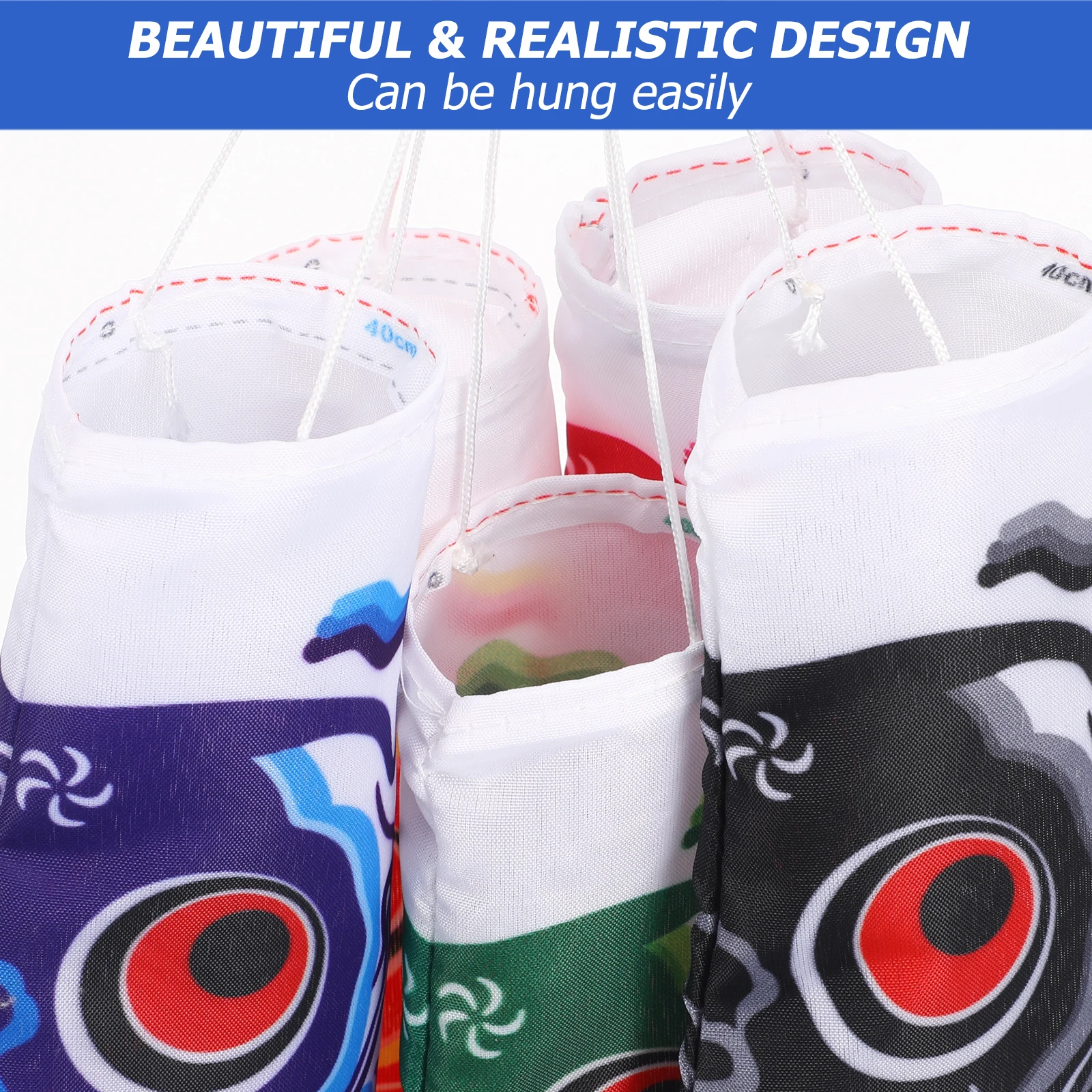 5 قطعة أعلام شكل سمك الشبوط النمط الياباني سمك الشبوط شكل أعلام Koinobori الأسماك العلم معلقة الأسماك العلم طائرة ورقية ديكور المنزل مطعم مهرجان #5