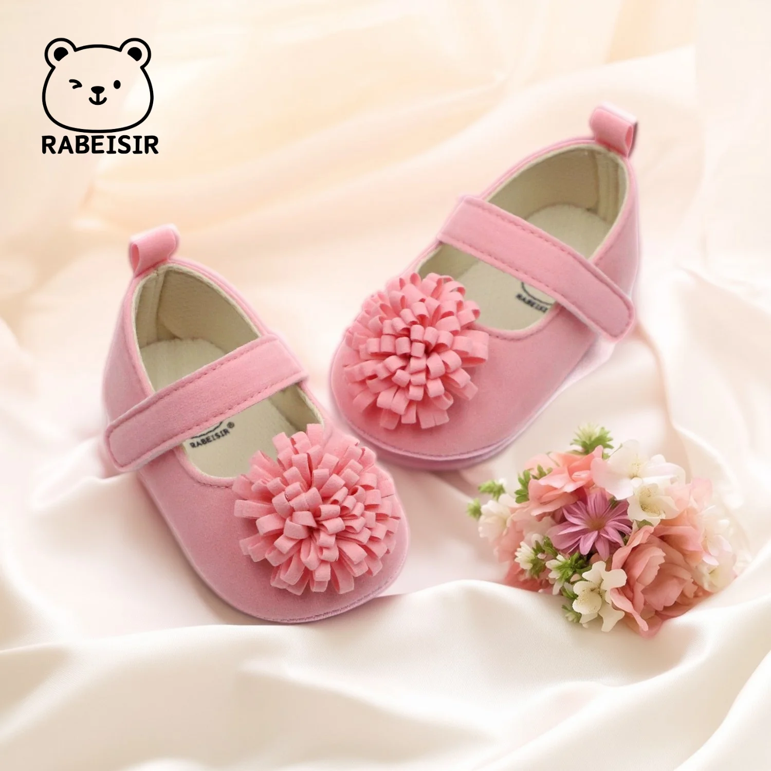 

Baby Toddler Shoes, Baby Girl's Pre-Step Shoes, Baby Flower Mary Jane Flats Shoes, Candy Color Simple Fashion, Indoor & Party, All Year Round