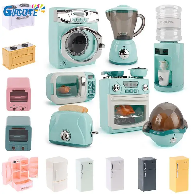 

Домашняя техника для кукольного домика, детский игрушечный тостер, пылесос, плита, развивающие кухонные игрушки, набор для детей и девочек