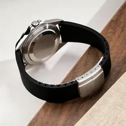 Cut to Size Fluororubber Watch Band Fashion Quick Release Flat-end Universal CTS FKM Rubber Watch Strap 18mm 19mm 20mm 21mm 22mm
