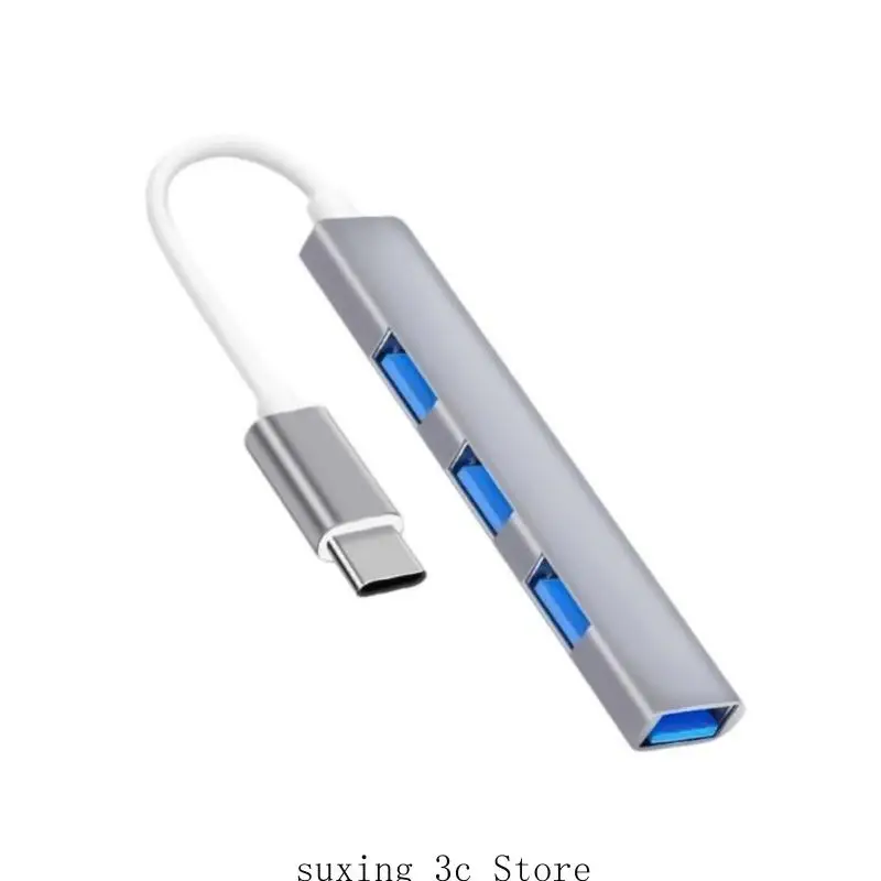 

E8BE USB Splitter Cable Adapter USB C/USB Male to 3xUSB2.0+1xUSB3.0 Extension