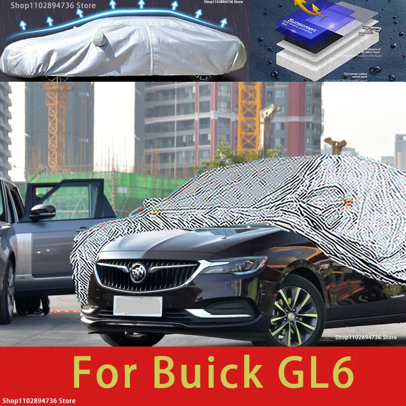 For Buick GL6 Outdoor Protection Full Car Covers Snow Cover Sunshade Waterproof Dustproof Exterior Car accessories