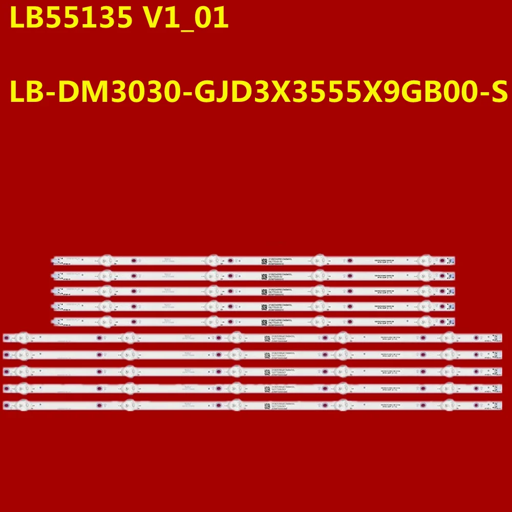 

10 шт. светодиодная лента для 55UN70006LA 55BB00-CKD 55ABG2 LB55135 V1_01 LB-DM3030-GJD3X3555X9GB00-S NS-55DF710NA19 TPT550U1-QVN05.U