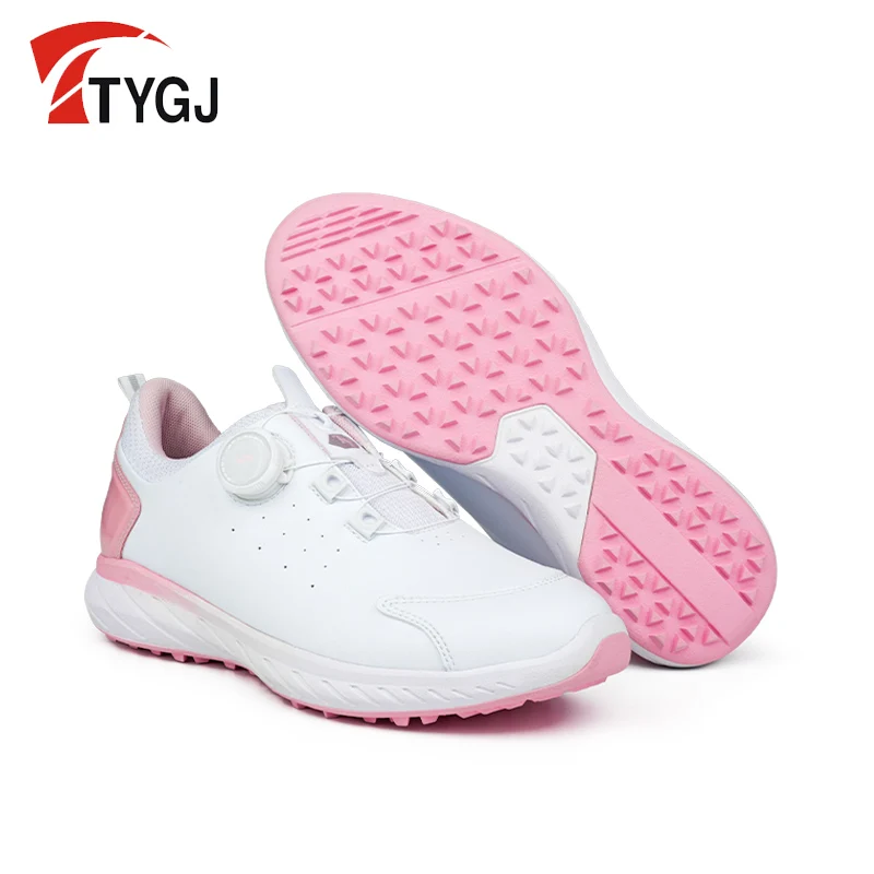 TTYGJ-zapatos de Golf con botones giratorios para mujer, calzado deportivo impermeable, transpirable, antideslizante, novedad de verano