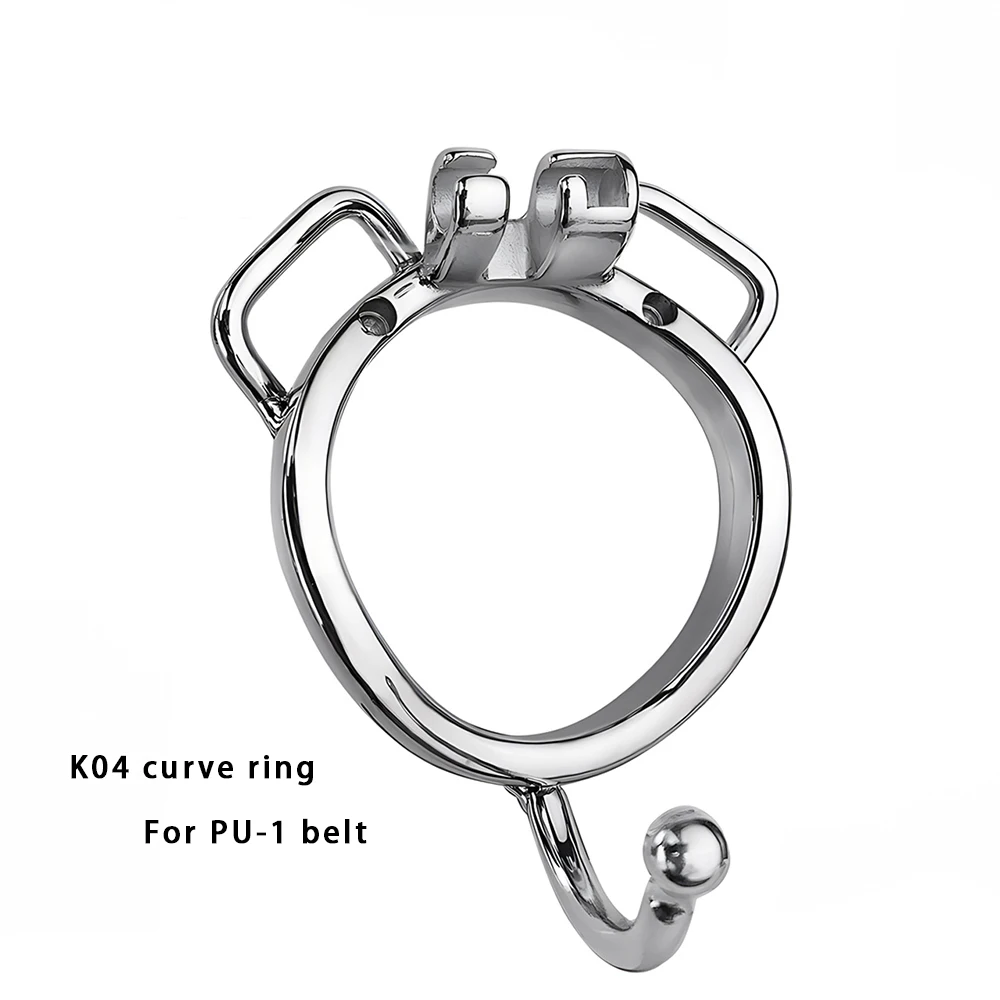 LEZEE Stainless Steel Penis Ring K03 K04 Base Rings For Male Chastity Cage Cock Lock Device Uses With Belt Built-in Locks Only