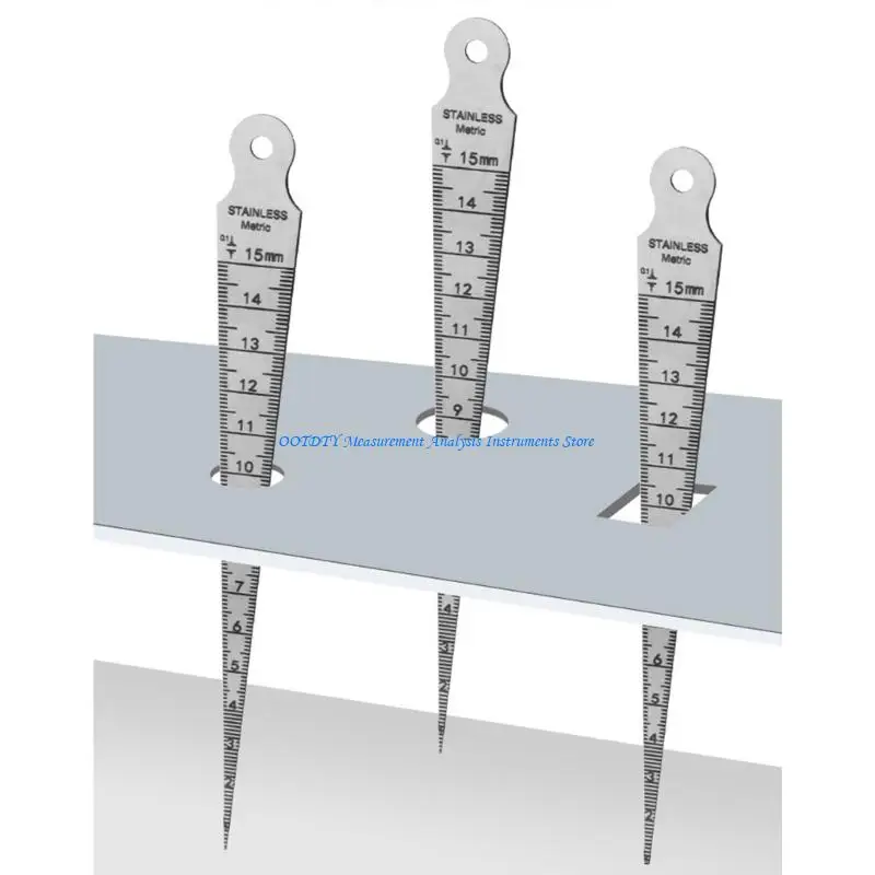 367D Tapers Gages 1-15mm Stainless Steel Tapers Welding Gauges Thickness Gauges