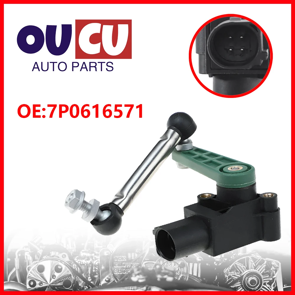 New  High Quality Rear Liquid level sensor and lever 7P0616571 For Porsche Cayenne 958 92A 2013 For 2012 VW TOUAREG 7P