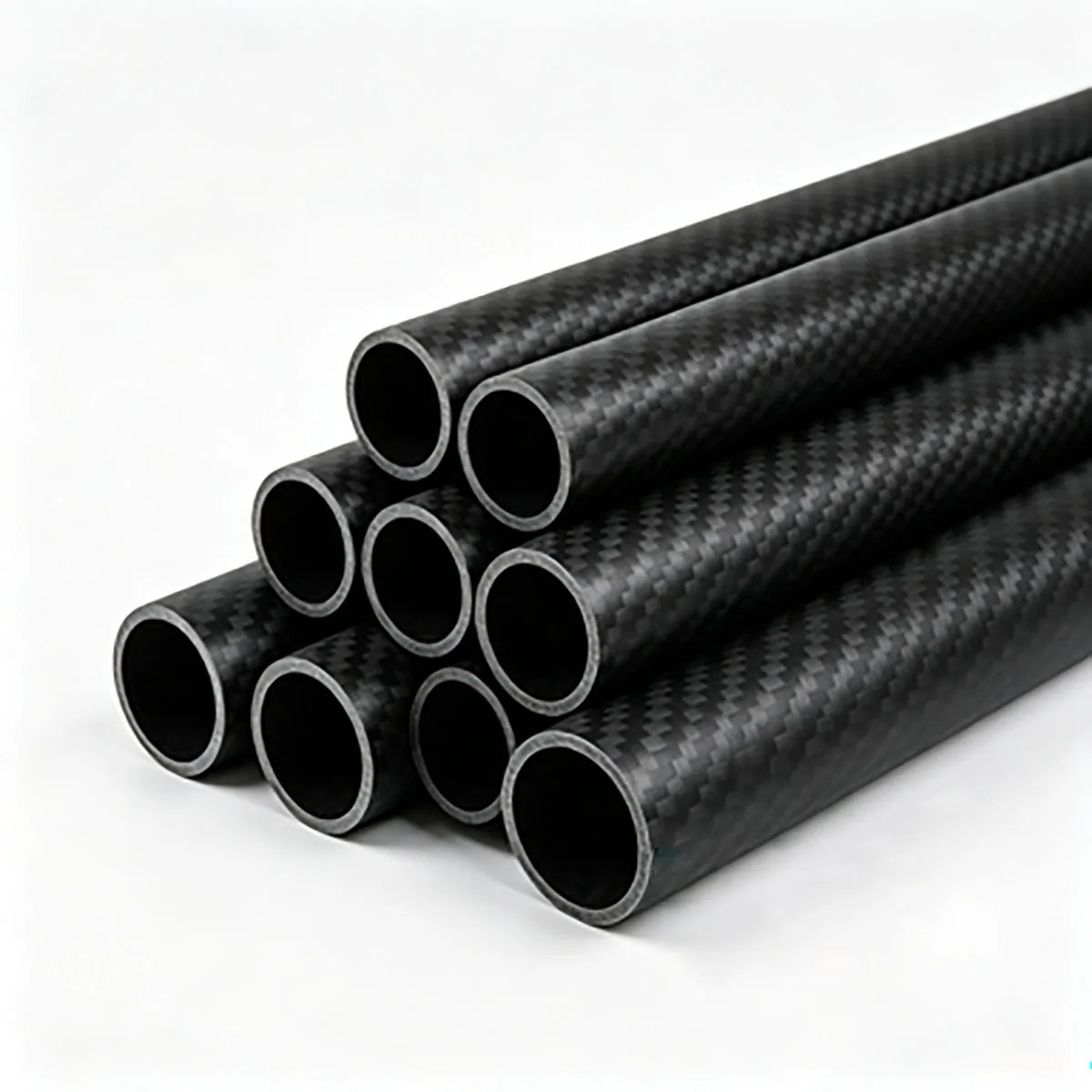 3K Twill Matte Carbon Fiber Tube High Strength Composite Pipe 200mm 500mm