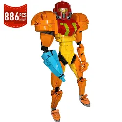 MOC Metroides Mecha Robot Samus Aran Building Block Assembling Model Creative Mech Game Collection Brick Toy Xmas Gift