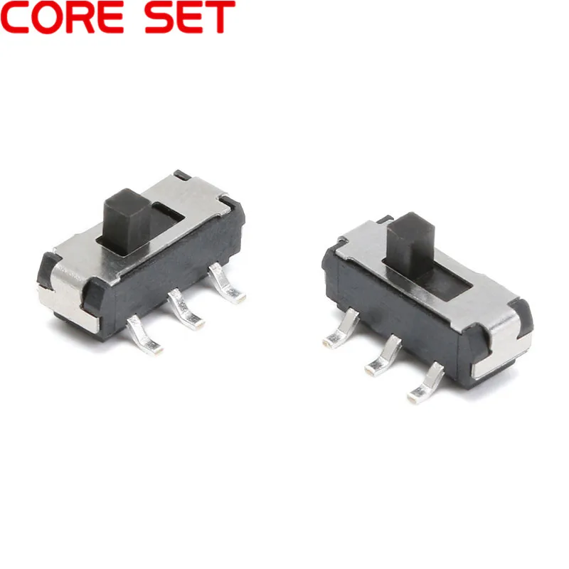 50 قطعة تبديل مفاتيح MSS-22D18 MSS22D18G2 مزدوج 6 أقدام اثنين كتلة MSS-22D18G2 2P2T مقبض عالية 2 مللي متر SMD الشريحة التبديل تيار مستمر 12 فولت