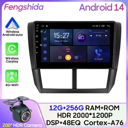 Car Radio Carplay For Subaru Forester 3 SH 2007 - 2013 For Impreza GH GE GPS Navigation Android Auto No 2din DVD 4G Wifi Video