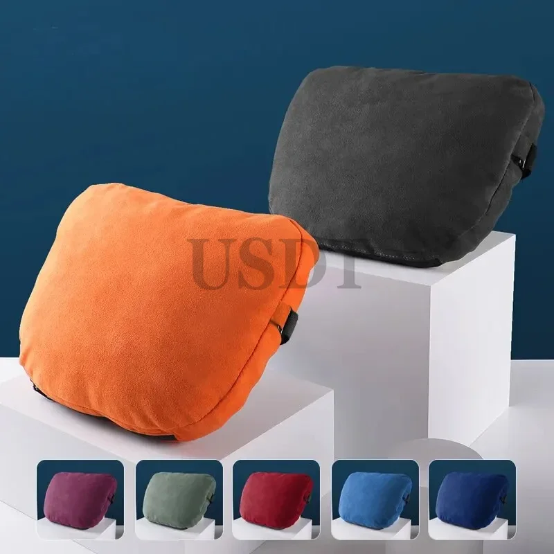 Top Suede High Quality Car Headrest Neck Support Seat Soft  Neck Pillow Double Sided PU Leather Universal Adjustable Car Pillow