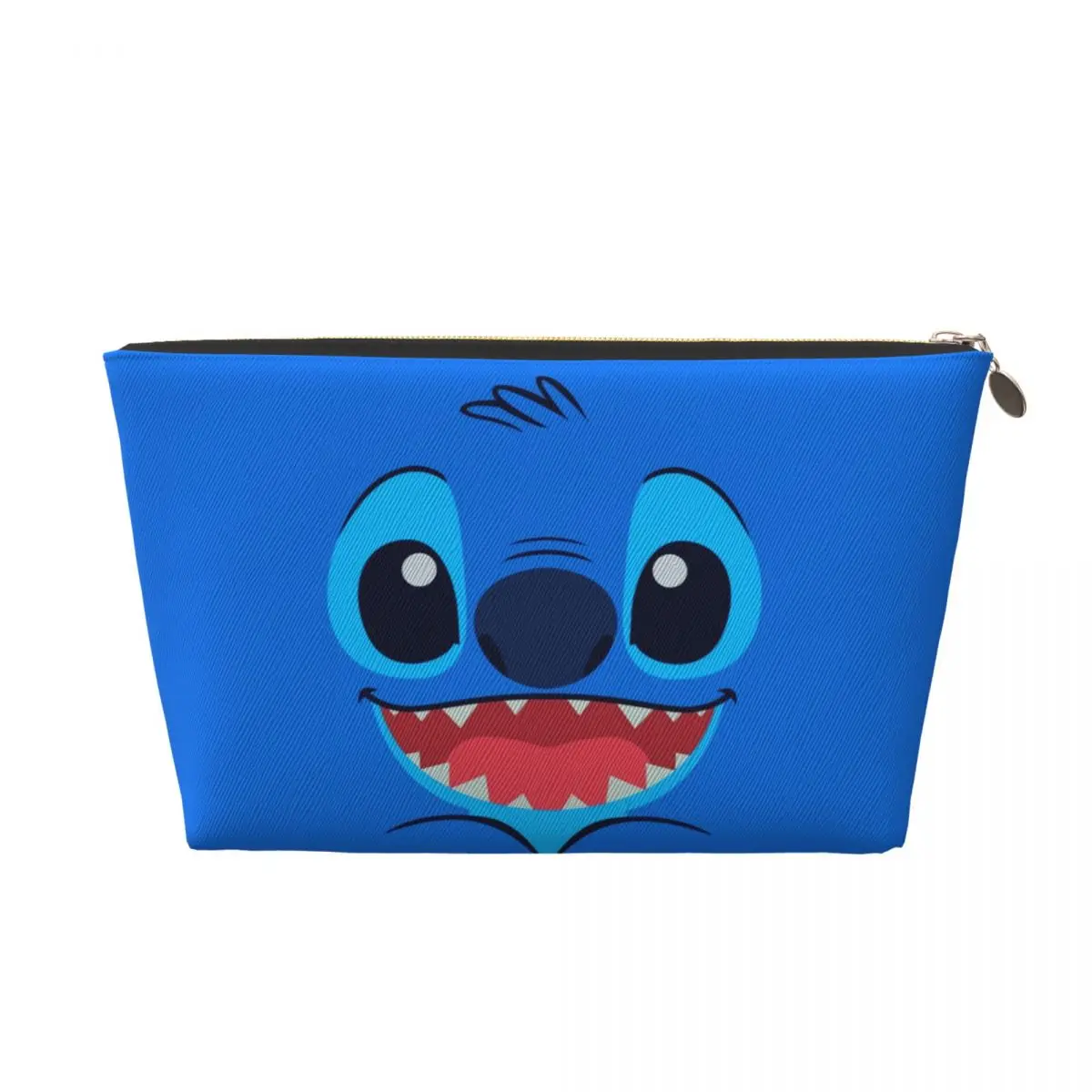 Custom Kawaii Blue Stitch Face Travel Toiletry Bag for Women Cute Makeup Cosmetic Bag Beauty Storage Dopp Kit