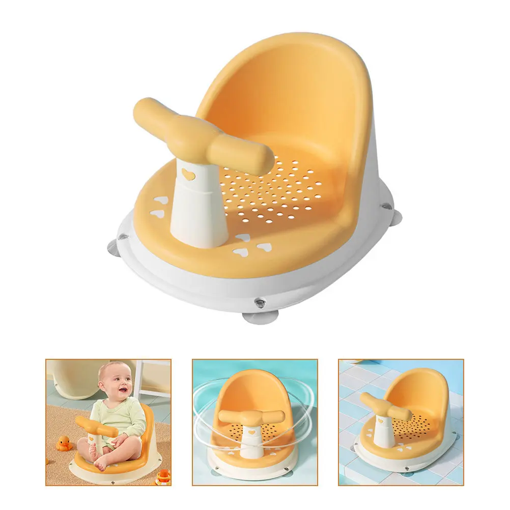 

Детское сиденье для ванной с нескользящим покрытием, для малышей до 12 месяцев, безопасное сиденье для купания, игр и кормления, стульчик для ванной для младенцев