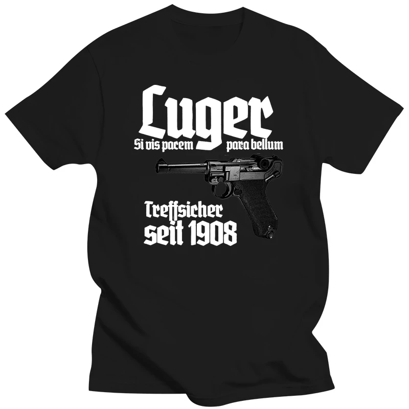 Luger Premium T-Shirt Gun 08, Parabellum, Self-Loading Pistol, Germany Teenage Pop Top Tee Shirt