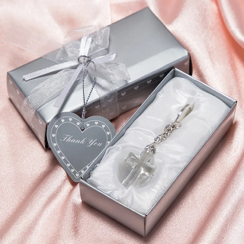 

20PCS Church Party Giveaway Gift For Guest Choice Crystal Cross Key Chains Wedding&Bridal Shower Favors