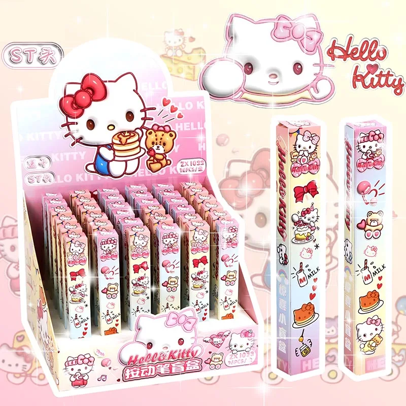 36pcs/lot Kawaii Sanrio Kitty tekan Gel Pen lucu 0.5mm tinta tanda tangan pena tanda tangan pena promosional pasokan sekolah kantor