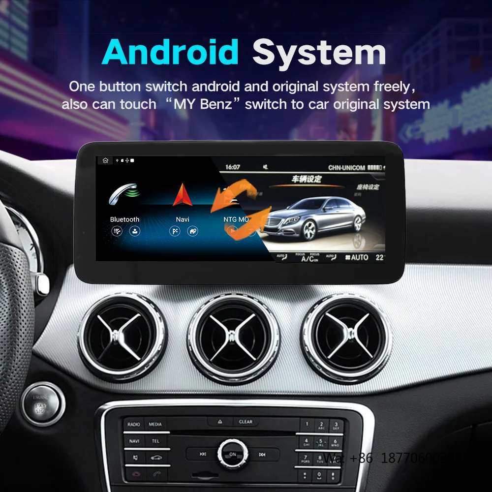 10.25''12.3" Android Multimedia Player Car Audio Upgrade Screen for Mercedes Benz GLA/A/B NTG 4.5 13-15 Car Android Player view 3