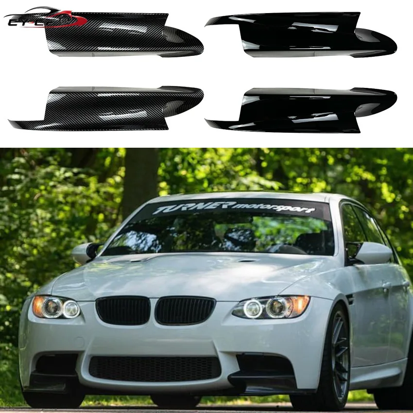 For M3 Fog Lamp Cover Trimr Lip Splitter Canards Spoiler For BMW E90 E91 E92 E93 M3 2006 - 2013 Front Bumper Lip Body Kit