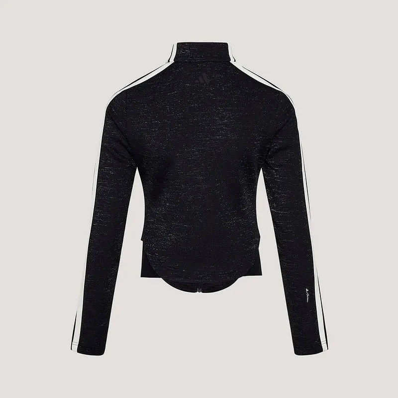 2026 Sport Adidas KX8909 Womens Knit Jacket Slim Fit Mesh Fabric Curved Hem Casual Wear