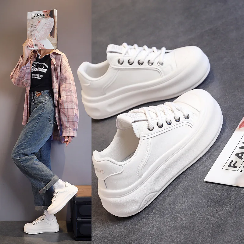 

Women‘s Sneakers Shoes 2025New Fashion Leather Casual Shoes Designer Platform Tennis Shoes Women Vulcanized Shoe Zapatos Mujer40