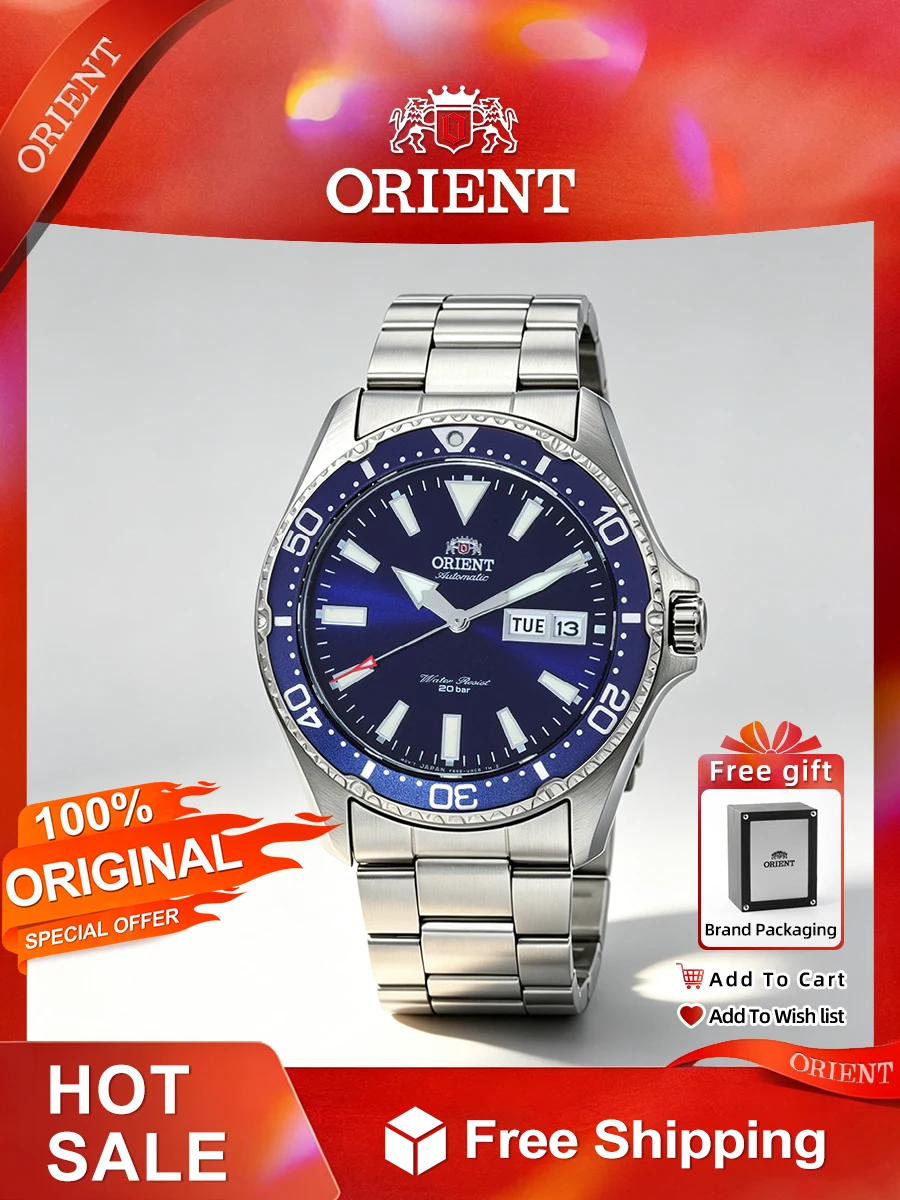 

Original Japan Orient Watch Men Automatic Mechanical Watches 20Bar Waterproof Luminous Sport Stainless Steel Man Watchs