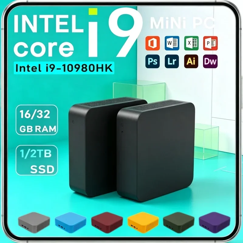 2026 New Intel I9-10980HK Small Mini PC Windows 11 16GB RAM 2TB SSD BT5.2 WiFi6 4K HD Video Mini Desktop For Game