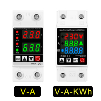 40A 63A 230V Din Rail Adjustable Over Voltage And Under Voltage Protective Device Protector Relay With Over Current Protection