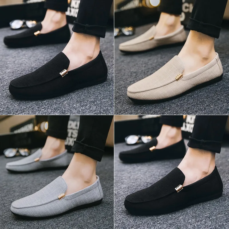 

Men Casual Shoes Luxury Brand Business Men Loafers Soft sole Comfortable Driving Shoes Lightweight Slip-on Canvas Shoe Moccasins