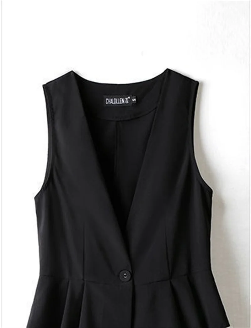 2024 Spring Summer Women's New Chiffon Vest Thin Short Sleeveless Vest Waistcoat Female Korean Slim And Slim Cardigan Black Vest