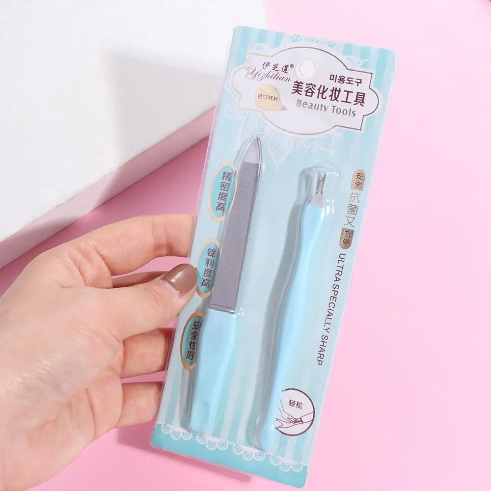 고품질 스테인레스 큐티클 리무버 내구성 양면 네일 파일 스무딩 네일 폴리싱 스트립 여성