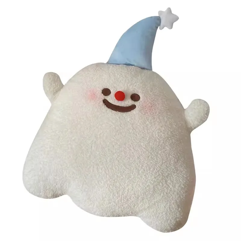 Cute Christmas Ghost Pillow Plush Doll Super Soft Cushion To Soothe Sleeping Pillow Plush Doll Surprise Holiday Birthday Gift