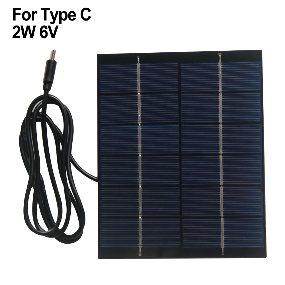 Portable Solar Panel Charger Garden Lighting Type C Charger Efficient Power Generation Integrated Type C Output