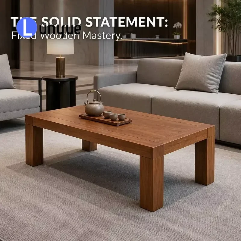 Solid Wood Coffee Table Modern Design Durable Furniture for Living Room Hotel Apartment Home Decor Stylish Centerpiece