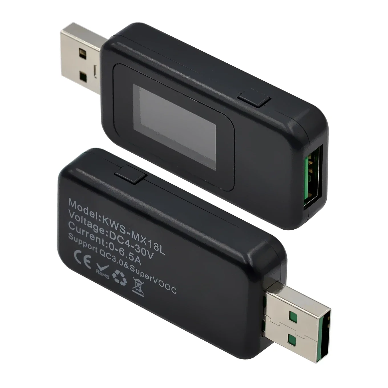 Probador USB 10 en 1, voltímetro Digital de CC, amperímetro, medidor de voltaje de corriente, Detector de amperímetro de voltios, indicador de cargador de Banco de energía