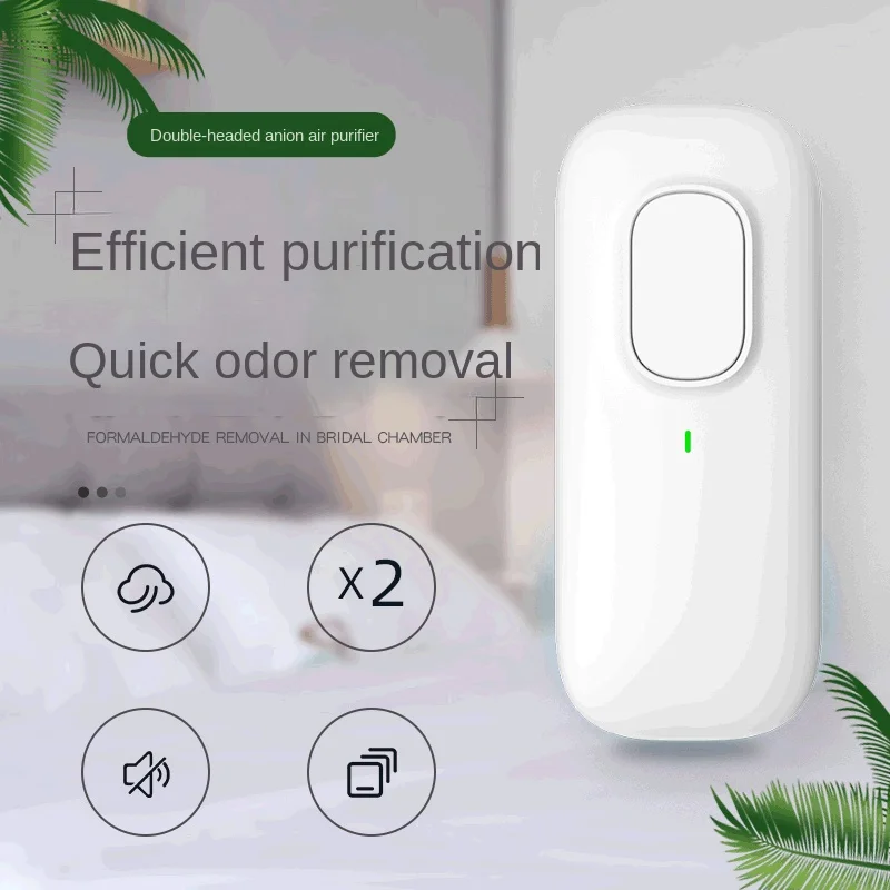 

Mini Air Purifier Ionizer Deodorizer Negative Ion Ozone Generator Odor Smell Dust Bacteria Secondhand Smoke Formaldehyde Remover